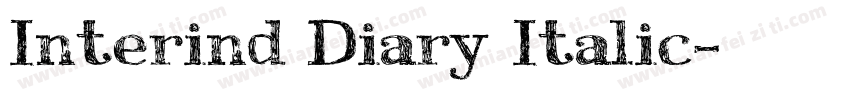 Interind Diary Italic字体转换
